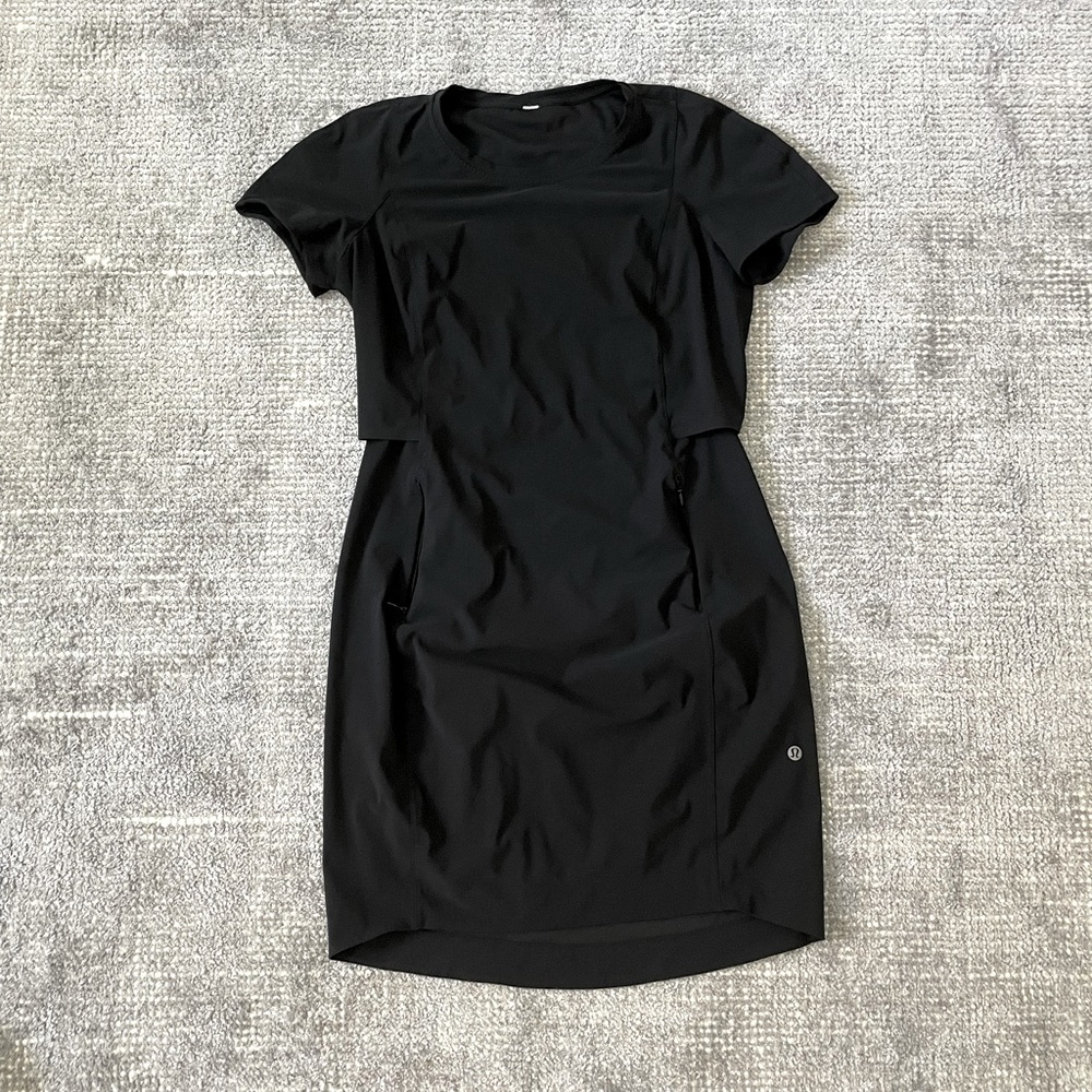 Lululemon &go Endeavor Dress sz 6 Black